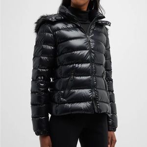 MONCLER BADYFUR FUR-TRIMMED PUFFER JACKET
